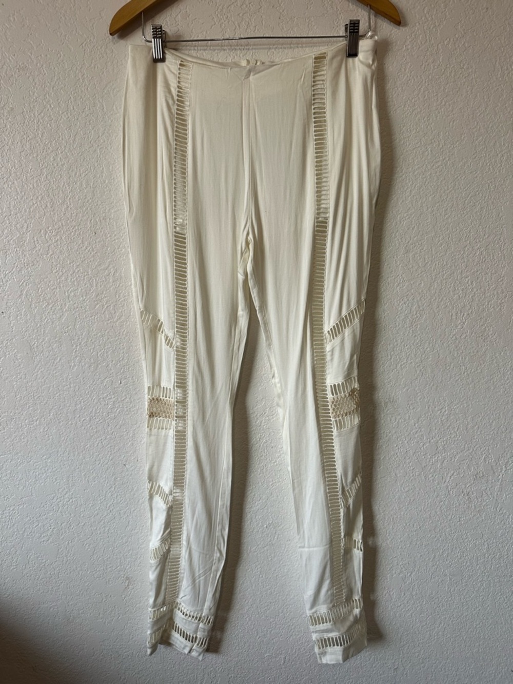 Le Salty Label Crochet Cream Pants - Size M NWT